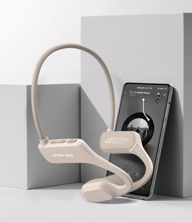 F1 Bone Conduction Headphones with Built-In Mic for Calls