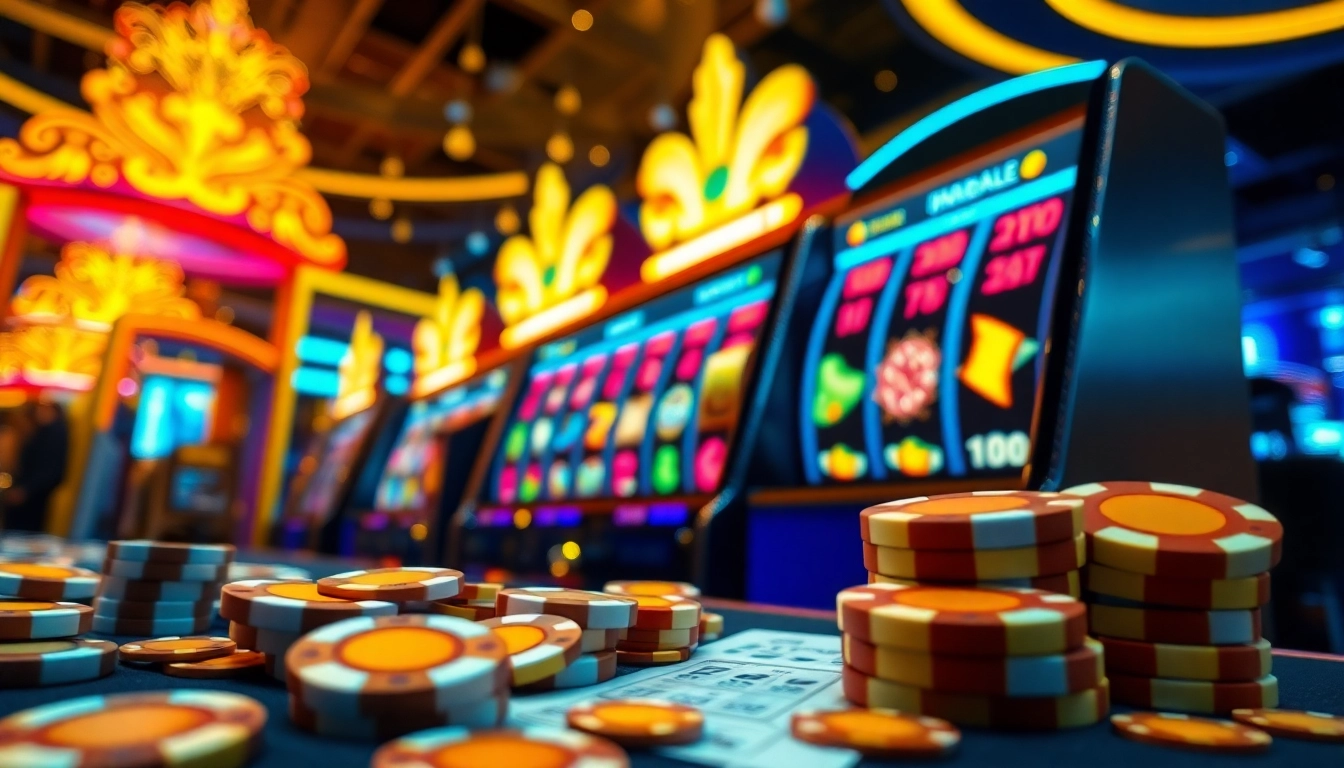 Experience the thrill of idnslot with vibrant online slot visuals and colorful casino elements.