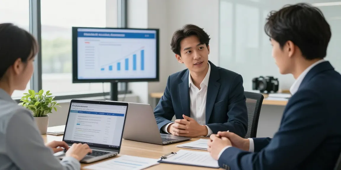 Small business owner consulting with financial advisor about merchant cash advance companies for funding options.