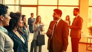 Explore new hire jobs with professionals engaged in recruitment discussions in a bright office setting.