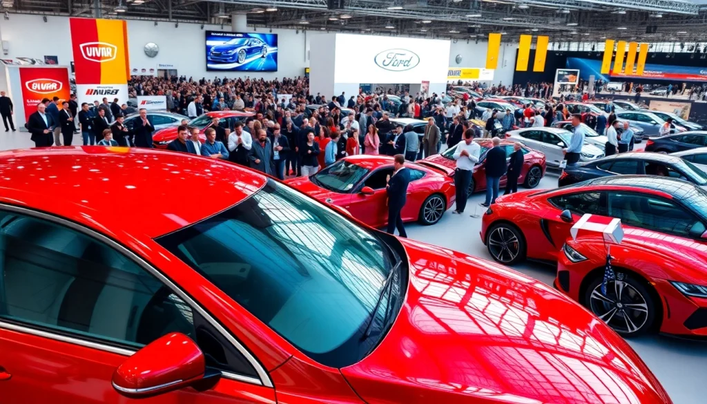 Experience the vibrant auto cars show with sleek vehicles and enthusiastic crowds.