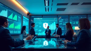 Modern financial professionals discussing online insurance platform 79king hn in 2025