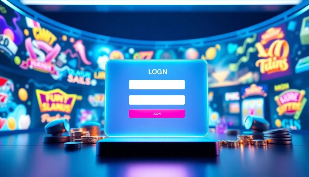 Login portal for bensu4d login with vibrant gaming interface and modern design.