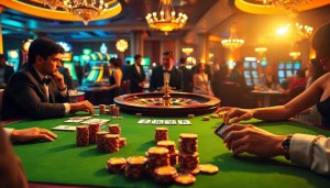 Experience the thrilling game at new 66 with vibrant poker action and luxurious casino ambience.