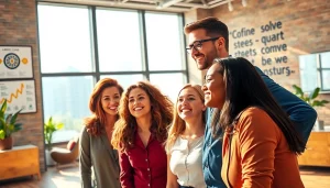 Engaging business coach los Angeles leading a dynamic meeting with entrepreneurs in a bright office.