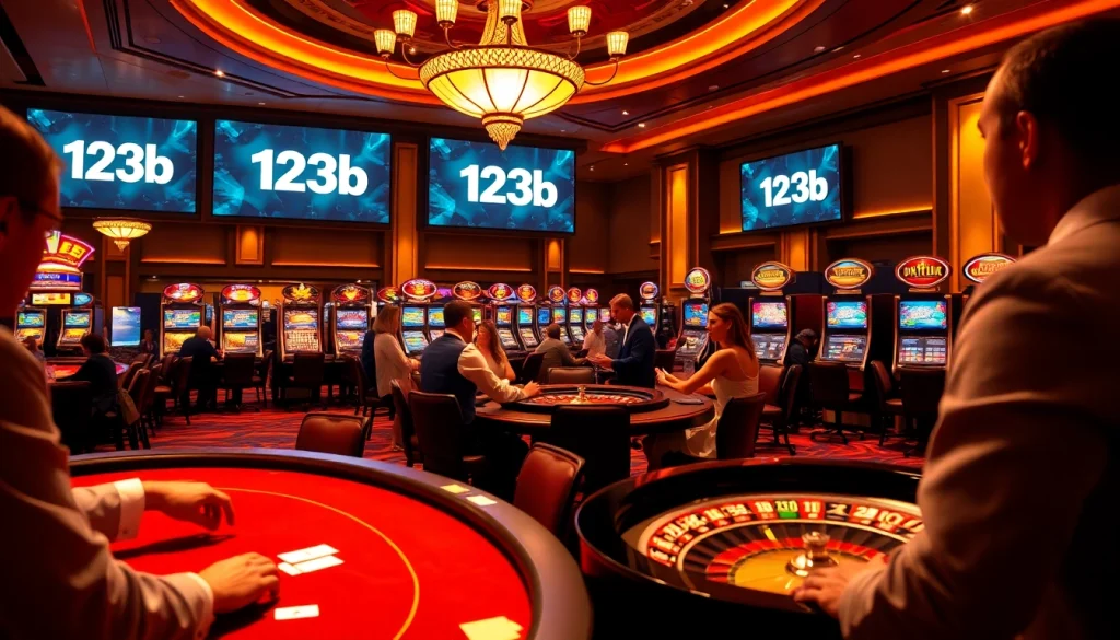 Players engaging in thrilling games at 123b casino, highlighting excitement and strategies.