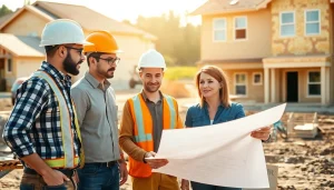 Builders from the Texas association of builders collaborating at a construction site
