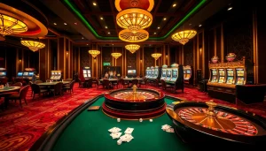 Thrilling poker action at Thabet casino, showcasing vibrant games and luxurious ambiance.