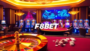 Experience the excitement of F8BET with immersive casino visuals, roulette, and poker action.