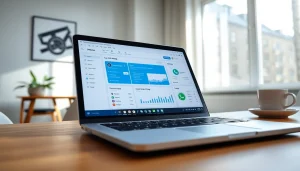What is a CRM for WhatsApp illustrated with a dashboard in a modern office setting.