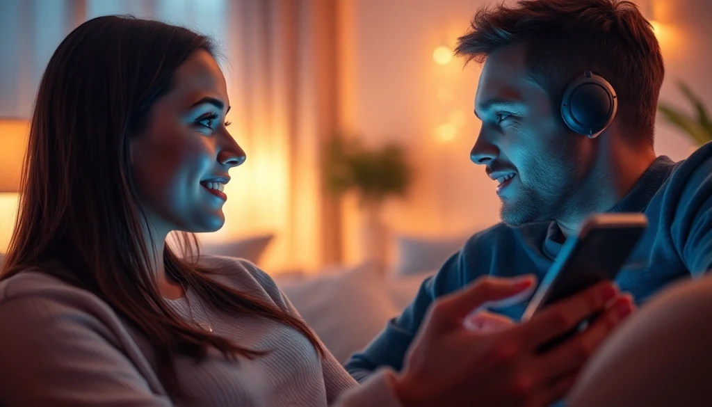 Engaging in ai sex chat conversation with a lifelike AI chatbot on a digital device