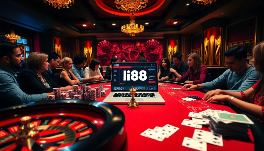 Experience the thrill of Hi88 with engaging poker games and a luxurious casino atmosphere.