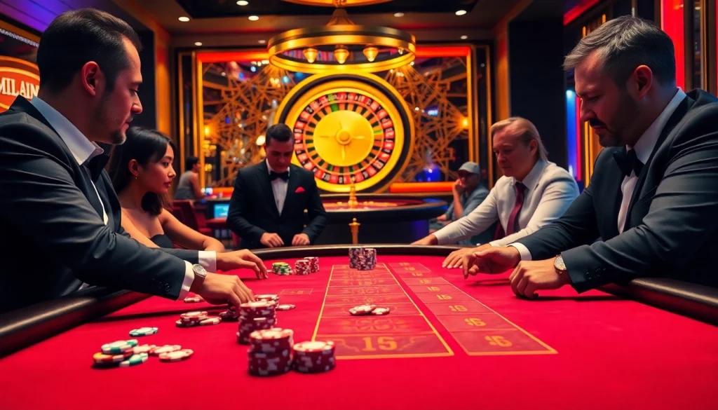 Players engage in a thrilling poker game at XX88, with chips and cards flying.