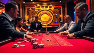 Players engage in a thrilling poker game at XX88, with chips and cards flying.