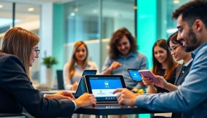 Experience seamless global connectivity with 快连官网 at a modern workspace.