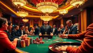 Experience the thrill of new 66 with players enjoying poker at a luxurious casino table.