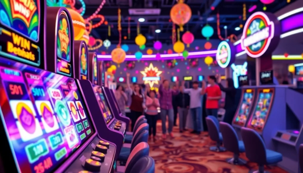 Menangkan peluang dalam permainan petanitoto dengan slot online yang penuh warna dan suasana kasino yang meriah.