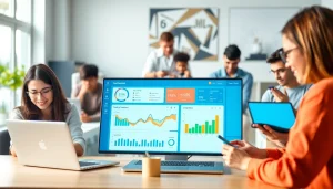 Engaging digital marketplace scene showing how to sell premium content links effortlessly.