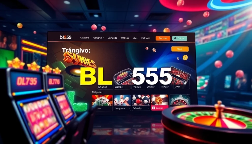 Engaging interface of trang chủ BL555 showcasing vibrant casino games and betting options.