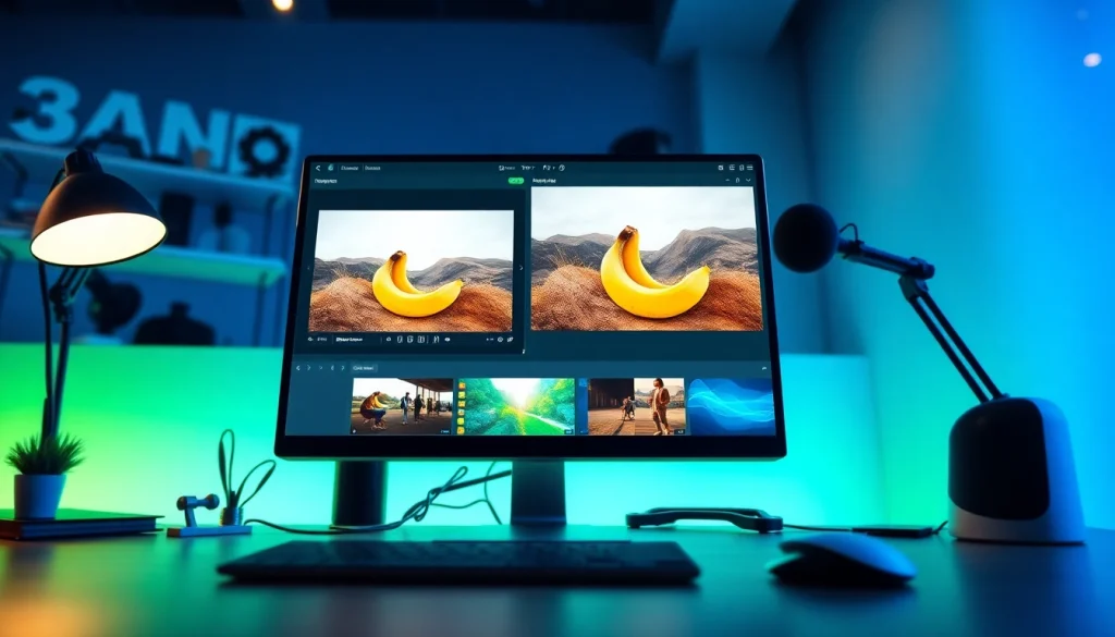 Discover the innovative features of nano banana pro in a modern digital workspace.