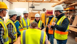 Engaging training session on construction safety training Colorado with active participants and tools.