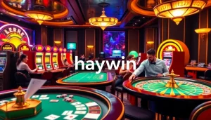 Experience high-stakes poker and vibrant slot machines at Haywin casino.