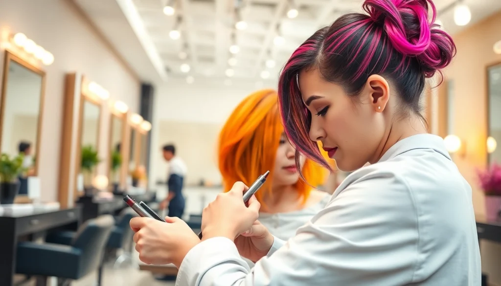 Coafor talentat din București oferind servicii personalizate pentru clienți.