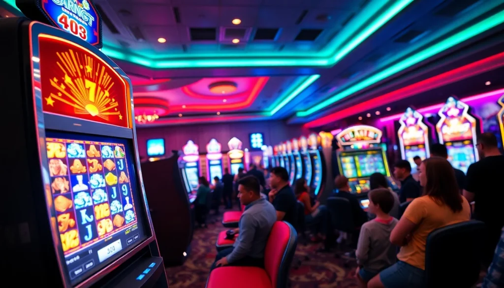 Menang bermain slot depo 1k dengan suasana meriah dan mesin yang menarik.