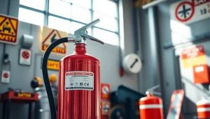 Ensure safety with a pass fire extinguisher prominently displayed for visibility.