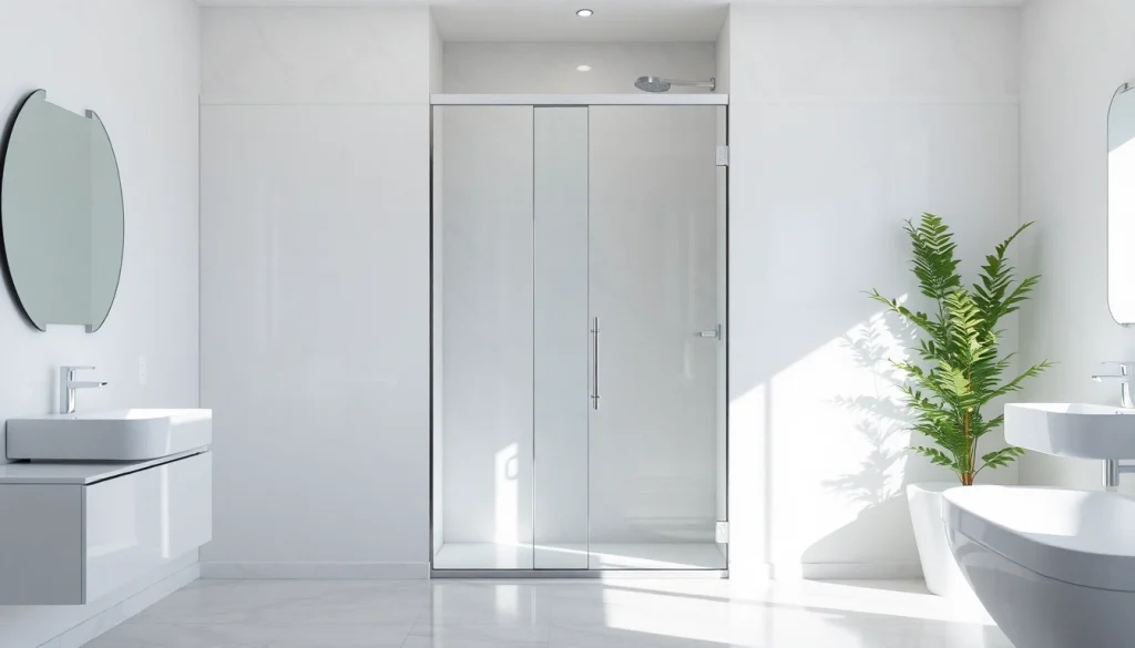 Showcase of stylish shower doors uk in a contemporary bathroom, highlighting elegance and clarity.