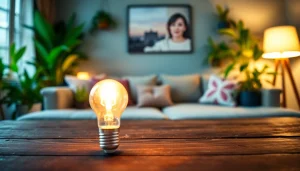 An A19 bulb explaining what is an a19 bulb, radiating warm light in a cozy setting.